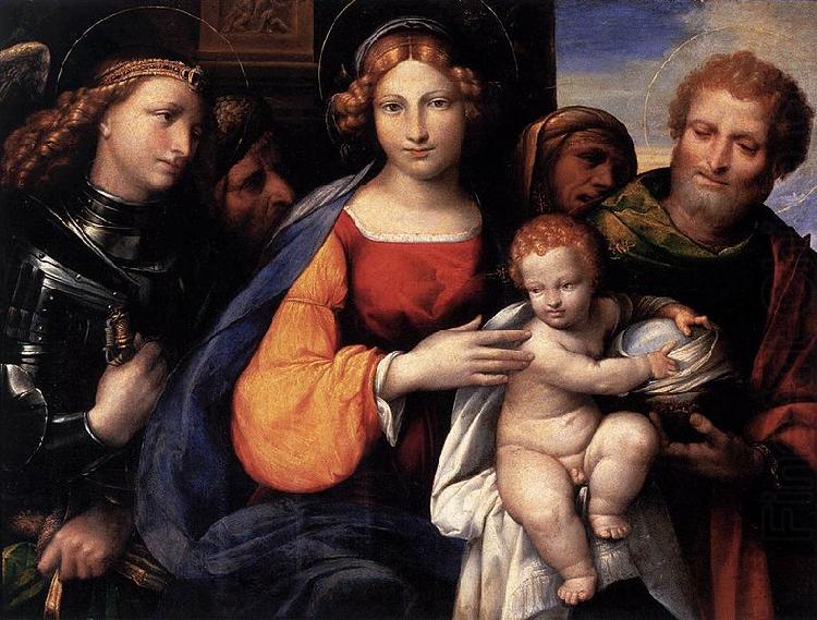 Girolamo di Benvenuto Virgin and Child with Saints Michael and Joseph china oil painting image